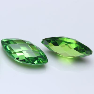 China Jewelry making bracelet earring pendant keliji new design marquis shape green CZ zircon fashion for jewelry making for sale