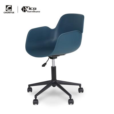 China (Height) Fashion Modern Design Color Adjustable Swivel Plastic Office Chair for sale