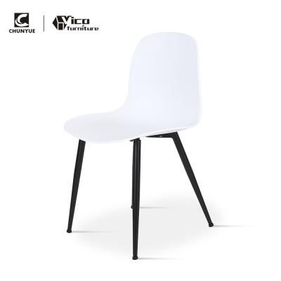 China Other Wholesale Metal Leg White Plastic Chair For Dining Room for sale