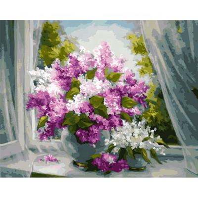 China New Beautiful Classic/Postmodern Pictures Flowers Picture Acrylic Paint Canvas Painting By Number Sets, Still Life Flowers Scenery Paint By Numbers for sale