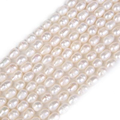 China Fashional Souvenir Gifts Natural Freshwater Beads 5-8 Mm Rice Shaped Loose Bead Beads Rice Shaped Bead Beads for sale