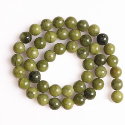 China Fashional Souvenir Gifts Wholesale South Green Jade Natural Lava Bead Stone For Diy Bracelet Jewelry for sale