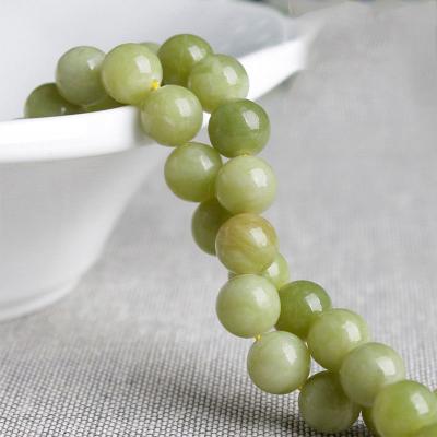 China Fashional Souvenir Gifts Wholesale South Green Jade Natural Lava Bead Stone For Diy Bracelet Jewelry for sale