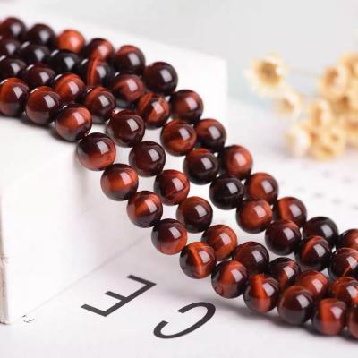 China Fashional Keepsake Gifts Gemstone Bead Crystal Healing Red Tiger Eye Natural Stones Loose Beads Natural Stone For Jewelry Making for sale