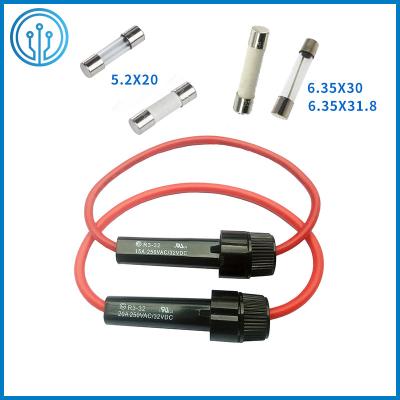 China Inline-Halter der Sicherungs-R3-32 für 5x20mm Glaskeramische Sicherung 15A 250V sicherungs-20A 250V/6.35x31.8mm zu verkaufen