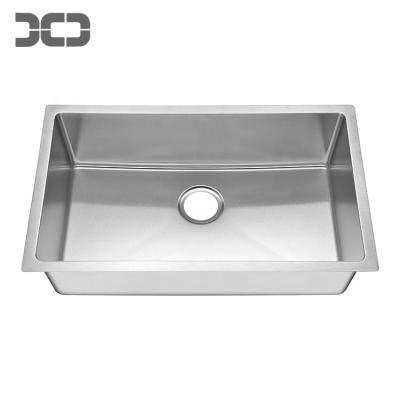 China Single Faucet Farmhouse Sink Single Bowl 16 Gauge 9 Under Mount Kitchen Sink Rectangular 304 Stainless Steel Undermount Installation XHHL for sale