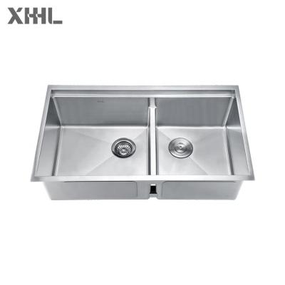 China Without Faucet cUPC Sink Maker 33 Inch Kitchen Sink Drop In Stainless Steel Double Bowl Sink for sale