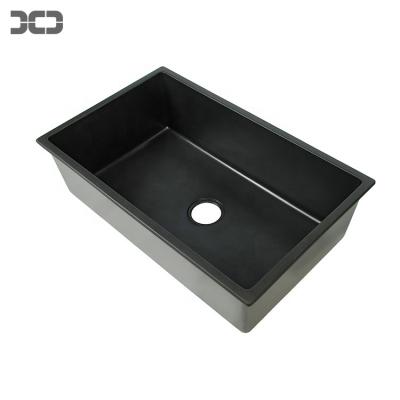 China Classic Black Compound Sink Quartz Faucet New White Single Bowl Undermount Sink for sale