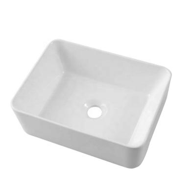 China Modern New Design White Ceramic Under Counter Sink Rectangular Basin Bathroom Sink for sale