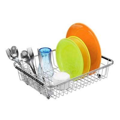 China Viable Houseware Over Sink Worktop Dish Drainer Drying Rack Sinkin Drying Rack Dish Drainer Cart for sale