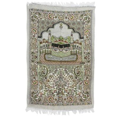 China Non-slip Dropshipping A/Soft Foldable Muslim Cotton Yarn Prayer Blanket Islamic Adult Arabic Carpet Spot Wholesale/OEM for sale