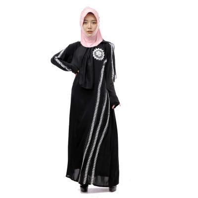 China Dropshipping/Stain Wholesale Silky Yarn Gold/OEM Embroidered Long Sleeve Muslim Ladies Clothing L for sale