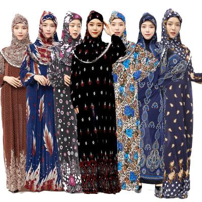 China Dropshipping/Stain/OEM Simple Muslim Headband Women's Wholesale Rayon Sweater Suit Women Abaya Two Piece Clothing M for sale