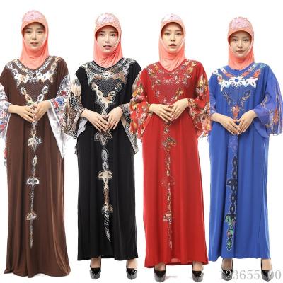 China Dropshipping Wholesale/Stain/OEM Colored Ice Silk Shorts Sheathed Muslim Women's Long Dress Islamic Worship Dress L for sale