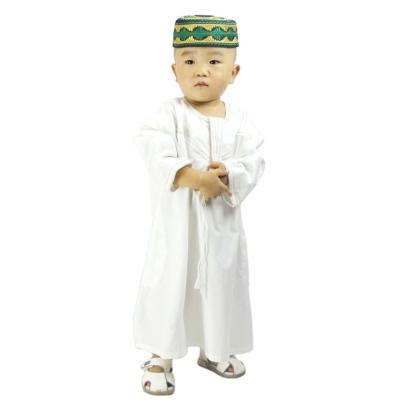 China Wholesale Arabic Muslim Dropshipping/Spot/OEM 1-6 Years Around The Neck Muslim Abaya Robe Islamic Oman Baby Boys Worship Clothes for sale