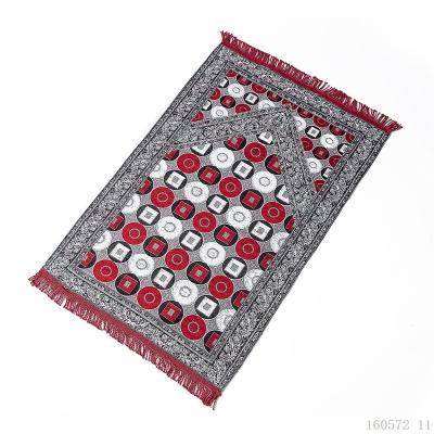 China Islam dropshipping/Chenille Circle Pattern Foldable Muslim Islamic Prayer Mat Prayer Mat Spot Wholesale/OEM for sale