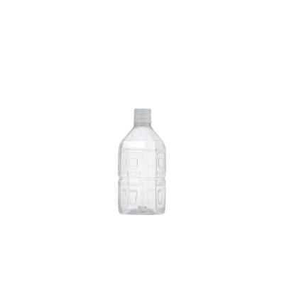 China V-PET 350ml Fill Hot Square Plastic Clear Drink Bottle for sale