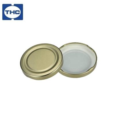 China 70mm Pilfer Proof Twist Off Metal Hook Cap For Taiwan Jelly for sale