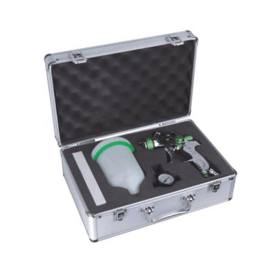 China hvlp spray gun case green 2008 aluminum box with 2008 air regulator for sale