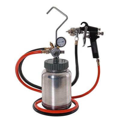 China 2 Quart Paint Pressure Pot with Air and Liquid Spray Gun and 5 Foot PT-2 Hose Assembly for sale