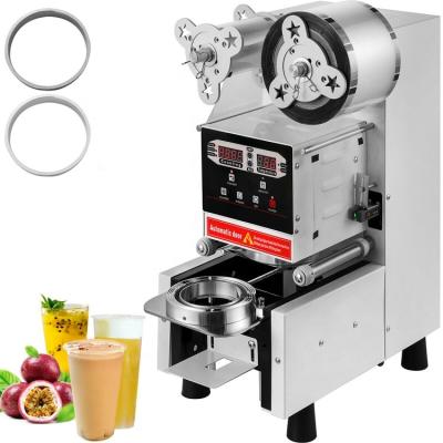 China Food Stainless Steel Bubble Milk Tea Cup Sealing Machine Fully Automatic Plastic Coffee Heat Seal Machine for sale