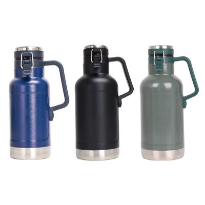 China 946/1900ml stainless steel vacuum double decker sustainable beer keg comes with keg and flask on outdoor trips for sale