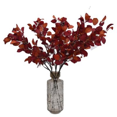 China Real Touch Decorative Fake Flower Artificial Flower Floral Colorful Plant Twigs Colorful Beech Leaves Branch For Daily Life Decoration for sale