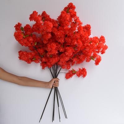 China Art Decor Artificial Flower Cherry Silk Flower for Wedding Office Party Hotel Yard Home Decoration for sale