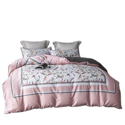 China Queen Bed Scenographer Bed Comfort Set Anti-Static Bedspread Set 60S Cotton for sale