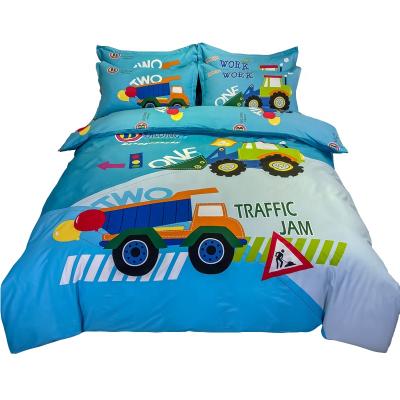 China Bedding Set Children Cartoon Folded Car Bed Set For Children Kids 100% Cotton Spring Autumn Summer for sale