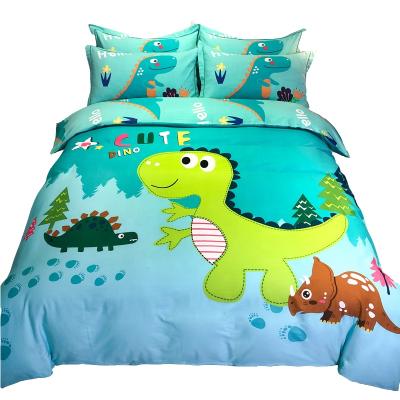 China Folded dinosaur bedding sets luxury 100% cotton hometextile for boy kids spring summer autumn for sale