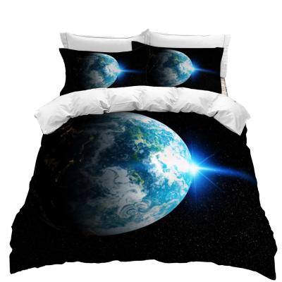 China Universe Starry Sky 3d Folded Custom Bedding Set Digitally Printed Twin Queen Single King for sale