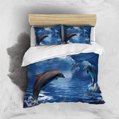 China Folded Blue Ocean Duvets and Sheets Comforter Duvet Dolphin Manufacturer for sale