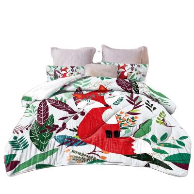 China Cartoon Red Fox Folded Bedroom Comforter Sets Twin King Single Double Queen Wholesale for sale