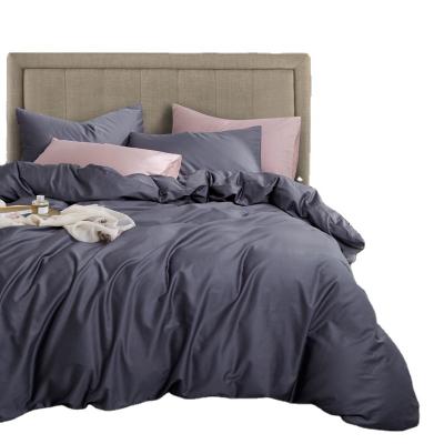 China Wholesale Modern Luxury Comforter Cover 60S 300T Cotton 60S 300T Gray Duvet Cover Solid Color for sale