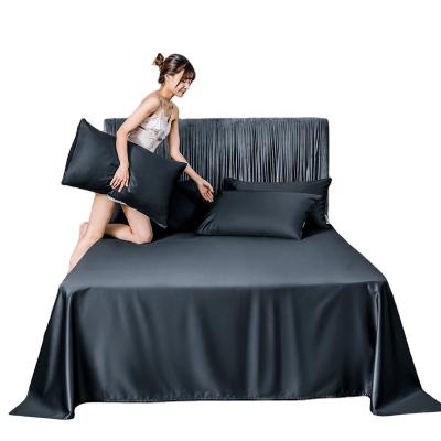 China Home Luxury Black 60S Egyptian Cotton TWILL Bed Sheet Cotton Hotel Single Queen Customized for sale