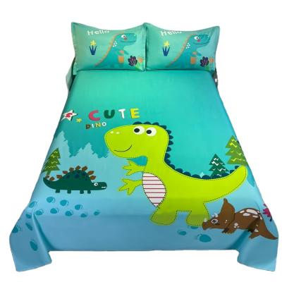 China TWILL Dinosaur Kids Sheets For Beds Sheets Flat Sheet Wholesale Online for sale