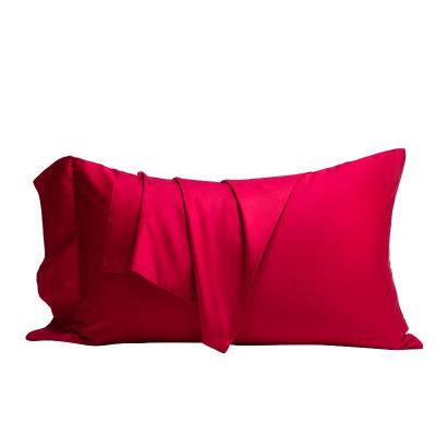 China Wholesale Pillow Cases Designer Cotton Bed Pillow Case Antistatic Solid Red for sale