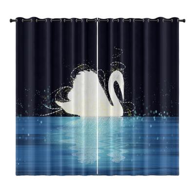 China Luxury custom printed 3d curtains blackout mode curtain window home wholesale for sale