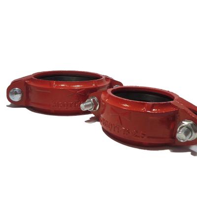 China Fire Fighting Svstem and Other Fields Ductile Iron Grooved Fittings And Couplings Plumbing Metal Clamp Pipe Fittings In Stock Factory for sale