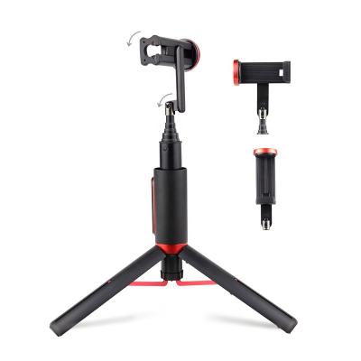 China Outdoor Waterproof Rotating Gimbal Selfie Professional Portable Tripod Small Good Price High Quality Stick For Sale for sale