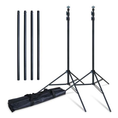 China Fabric 2.6 X 3M Adjustable Backdrop Background Support Removable Hanging Kit Professional Portable Tripod Background Stand with Carry Bag for sale