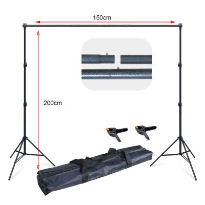 China Best Buy Event Foldable Manual Crossbar Stand System Double Crossbar Stand Background Banner Backdrop Stand Metal Steel Frame Stand for sale