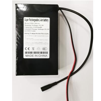 China High Quality 12V CCTV Camera Factory Supply OEM 24V 15Ah Li-ion Battery Pack Super Rechargeable Black Wrap For 24V Device for sale