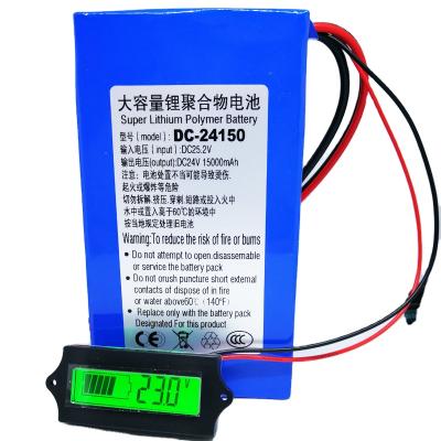 China 12V Rechargeable CCTV Camera OEM 24V Li-ion Battery Pack 15A Max Output 20A-30A With LED Capacity Indicator Of Solar Street Light for sale