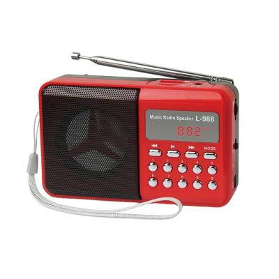 China PORTABLE FM Radio Mini Speaker Digital USB Speaker Gift High Quality Promotion L-988 for sale