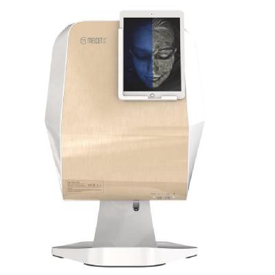 China 3D Lamp Camera Meicet MC880 Acne Portable Magic Mirror Wooden Skin Analyzer Skin Scanner for sale