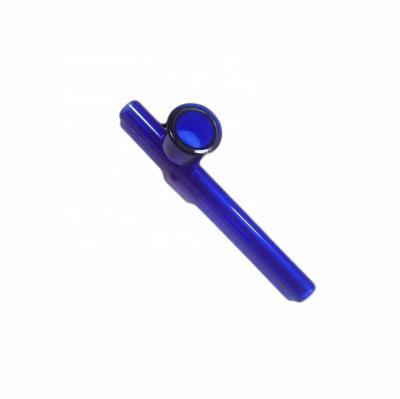 China Custom Blue Herb Weed Smoking Portable Pipes Tobacco Glass Smoking Accessories Weed Glass Water Herb Weed Pipes for sale