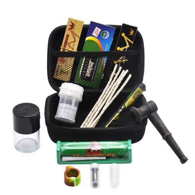 China Custom Wholesale Silicone Ring Smoking Rolling Herb Weed Smoking Tobacco Kit OEM ODM Smoking Set Metl Container Kits for sale