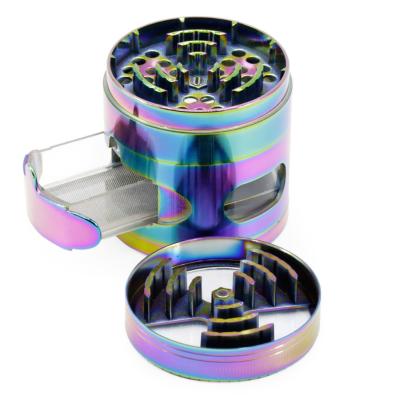 China 4 Pieces Metal Colorful Zinc Alloy Spice Grinder Herb Grinder Tobacco Grinder CASE020 for sale